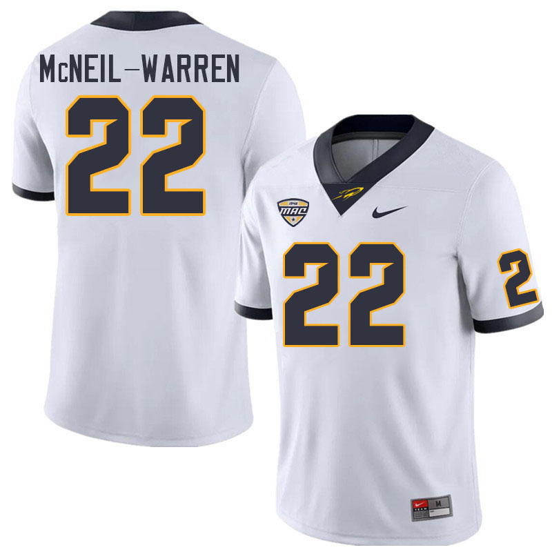 Toledo Rockets #22 Emmanuel McNeil-Warren College Football Jerseys Stitched Sale-White